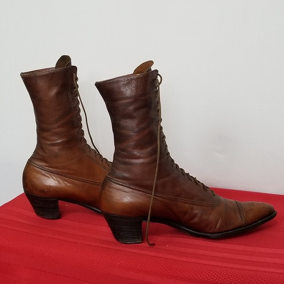 Antique Victorian era lace up boots. Early 1900s - Picture 2 of 12